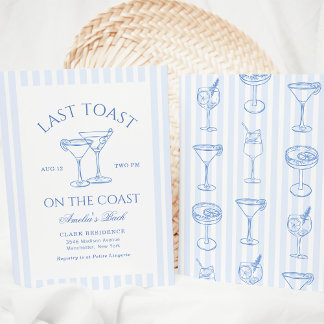 Letzter Toast am Junggeselinnen-Abschied der Küste Einladung