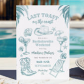 Letzter Toast am Junggeselinnen-Abschied der Küste Einladung