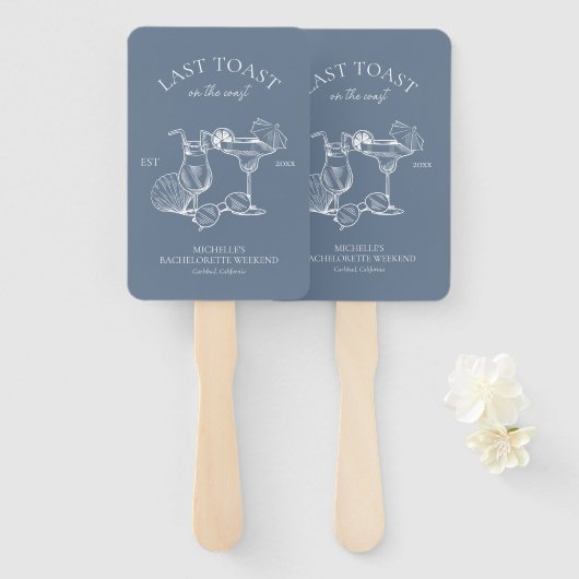 Letzter Toast am Junggeselinnen-Abschied der Küste Fächer (Vorne und Hinten)