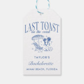 Letzter Toast am Junggeselinnen-Abschied der Küste Geschenkanhänger (Rückseite)