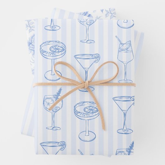 Letzter Toast am Junggeselinnen-Abschied der Küste Geschenkpapier Set (Beispiel)