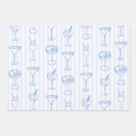 Letzter Toast am Junggeselinnen-Abschied der Küste Geschenkpapier Set (Vorderseite)