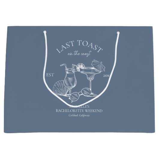 Letzter Toast am Junggeselinnen-Abschied der Küste Große Geschenktüte (Vorderseite)