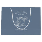 Letzter Toast am Junggeselinnen-Abschied der Küste Große Geschenktüte (Rückseite)