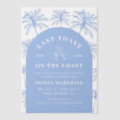 Letzter Toast am Junggeselinnen-Abschied der Küste Pergament Einladungen (Vorderseite)