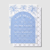 Letzter Toast am Junggeselinnen-Abschied der Küste Pergament Einladungen (Versetzt (Einladung))