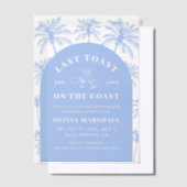 Letzter Toast am Junggeselinnen-Abschied der Küste Pergament Einladungen (Versetzt)
