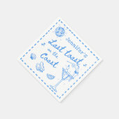 Letzter Toast am Junggeselinnen-Abschied der Küste Serviette (Ecke)