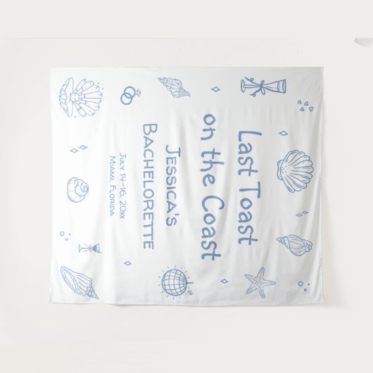 Letzter Toast am Junggeselinnen-Abschied der Küste Wandteppich (Vorderseite (Horizontal))