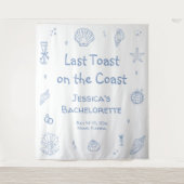Letzter Toast am Junggeselinnen-Abschied der Küste Wandteppich (Vorderseite)