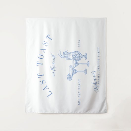 Letzter Toast am Junggeselinnen-Abschied der Küste Wandteppich (Vorderseite)