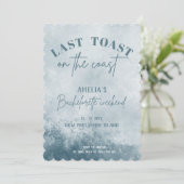 Letzter Toast am Junggeselinnen-Abschied Einladung (Stehend Vorderseite)
