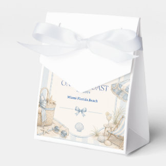 Letzter Toast am Küstenstrand Blaues Bachelorette- Geschenkschachtel