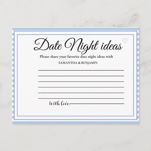 Letzter Toast Am Strand Datum Nachtkarte Hinweiskarte (Vorderseite)