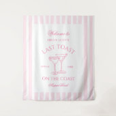 Letzter Toast am Strand Pink Bachelorette Wandteppich (Vorderseite)