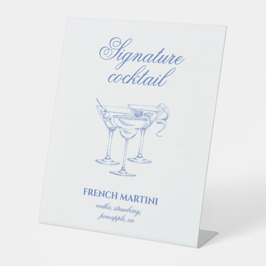 Letzter Toast an der Küste Bachelorette Cocktail Sockelschild (Vorderseite)