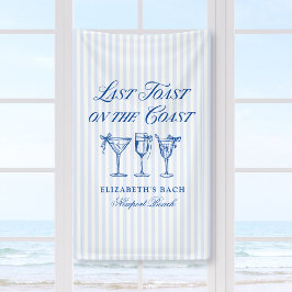 Letzter Toast an der Küste Elegante handgezeichnet Banner