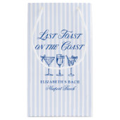Letzter Toast an der Küste Elegante handgezeichnet Kleine Geschenktüte (Rückseite)