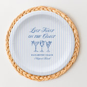 Letzter Toast an der Küste Elegante handgezeichnet Pappteller