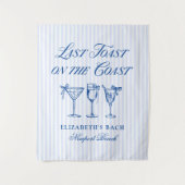 Letzter Toast an der Küste Elegante handgezeichnet Wandteppich (Vorderseite)