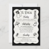 Letzter Toast an der Küste gezogen Wochenende Einladung (Rückseite)