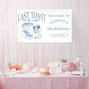 Letzter Toast an der Küste Junggesellinnen-Abschie Banner
