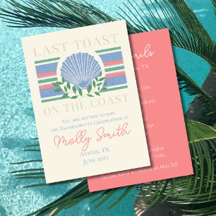 Letzter Toast an der Küste - Nautical Bachelorette Einladung