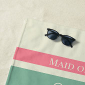 Letzter Toast an der Küste - Nautical Bachelorette Strandtuch (Beispiel)