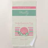 Letzter Toast an der Küste - Nautical Bachelorette Strandtuch (Vorderseite)