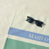 Letzter Toast an der Küste - Nautical Bachelorette Strandtuch (Beispiel)