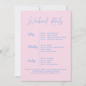 Letzter Toast an der Küste Rosa Junggeselinnen-Abs Einladung (Rückseite)