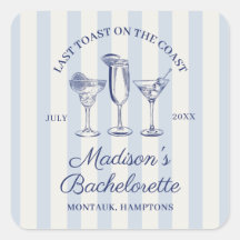 Letzter Toast an der Küste trostlos blau gestreift