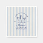 Letzter Toast an der Küste trostlos blau gestreift Serviette (Vorderseite)