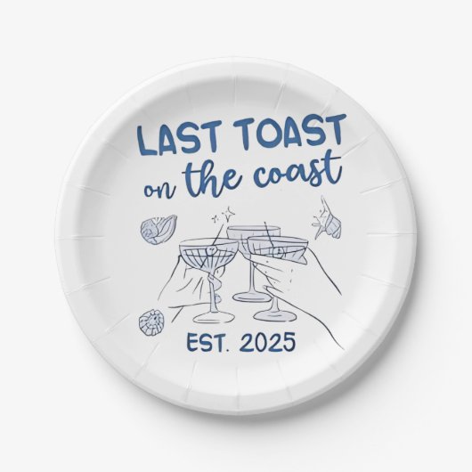 Letzter Toast an der Ostküste 2025 Pappteller (Vorderseite)