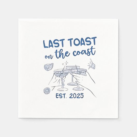 Letzter Toast an der Ostküste 2025 Serviette (Vorderseite)