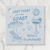 Letzter Toast auf dem handgezeichneten Bachelorett Geschenkanhänger (Vorderseite)