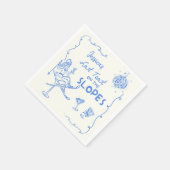 Letzter Toast auf dem Junggeselinnen-Abschied der  Serviette (Ecke)