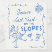 Letzter Toast auf dem Junggeselinnen-Abschied der Weinetikett (Einzelnes Label)