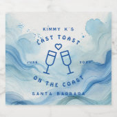 Letzter Toast auf dem Mini-Flaschenetikett Schaumweinetikett (Einzelnes Label)