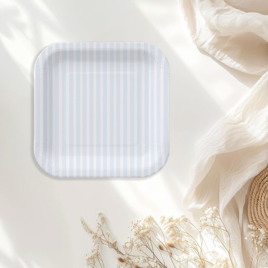 Letzter Toast auf den Coast Stripes Bachelorette Pappteller