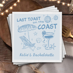 Letzter Toast auf der handgezeichneten Bachelorett Serviette