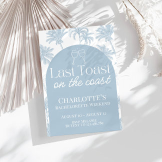 Letzter Toast auf der Küste bachelorette Einladung