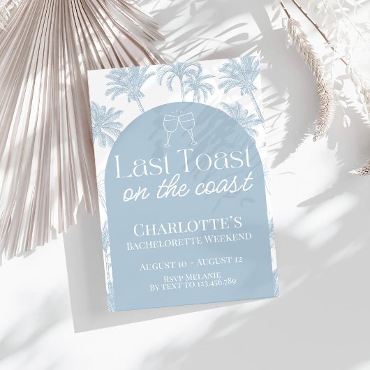 Letzter Toast auf der Küste bachelorette Einladung