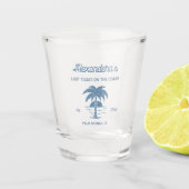 Letzter Toast auf der Küste bachelorette Schnapsglas (Vorderseite)