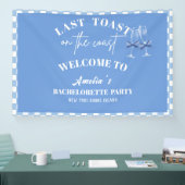 Letzter Toast auf der Küste blauen Bachelorette Em Banner (Messe)