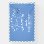 Letzter Toast auf der Küste blauen Bachelorette Em Banner (Vertikal)
