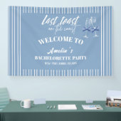 Letzter Toast auf der Küste blauen Bachelorette Em Banner (Messe)
