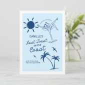 Letzter Toast Bachelorette Wochenende Einladung (Stehend Vorderseite)