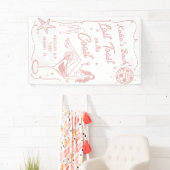 Letzter Toast Beach Pink Bachelorette Wochenendban Banner (Insitu)