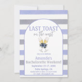 Letzter Toast Coast Beach Bachelorette Weedkend Pa Einladung (Vorderseite)